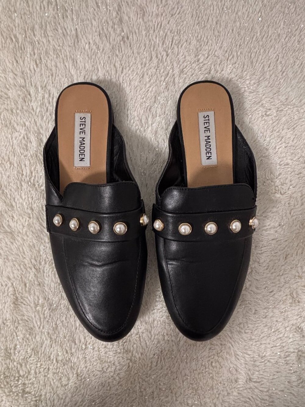 Steve Madden Kandi-P Black Loafer Slides